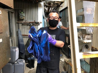 【8.青山】藤やんが染めた「注染手ぬぐい」/Fujimura Model Limited Edition