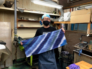 【2.青流】藤やんが染めた「注染手ぬぐい」/Fujimura Model Limited Edition